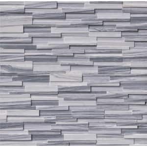 Alaska Gray 3D Ledger Panel 6 in. x 24 in. Honed Marble Wall Tile (10 cases / 60 sq. ft. / pallet)