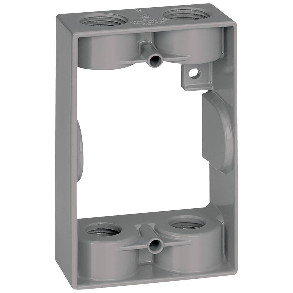 Commercial Electric 1Gang Metal Weatherproof Electrical Outlet Box