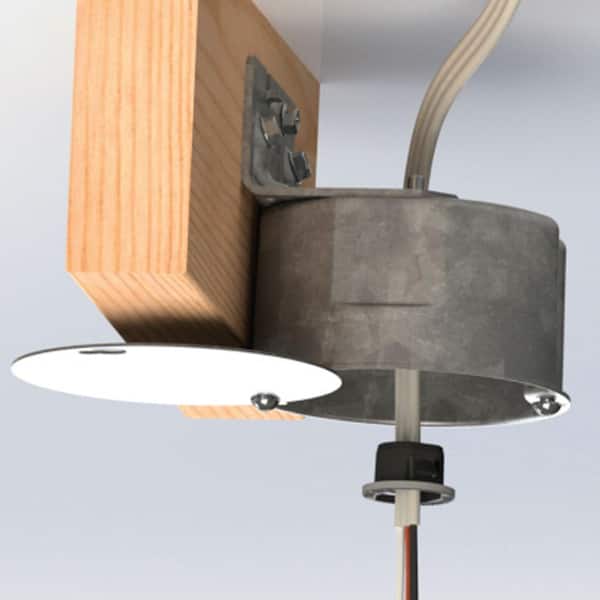 1/2-Inch Side Knockouts Hubbell-Raco 294 2-1/8-Inch Deep Wood Joist Bracket 4-Inch Octagon Ceiling Fan Support Box 