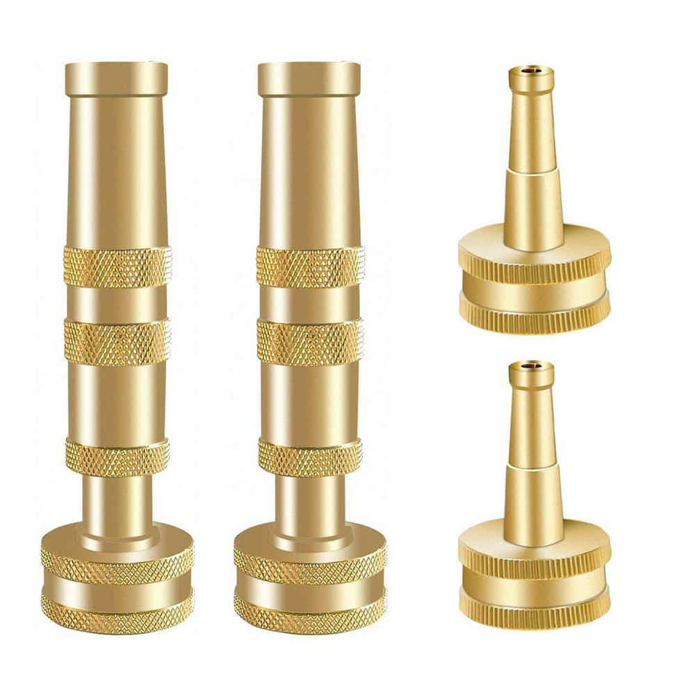 Jet Nozzle Hose Sprayer 4 in. Adjustable Twist Jet Nozzle All Brass Heavy-D