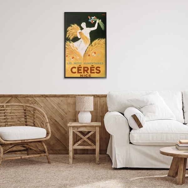 Antique Ceres Goddess by Marcus Jules Black Framed People Giclee Art Print 30 in. x 20 in.