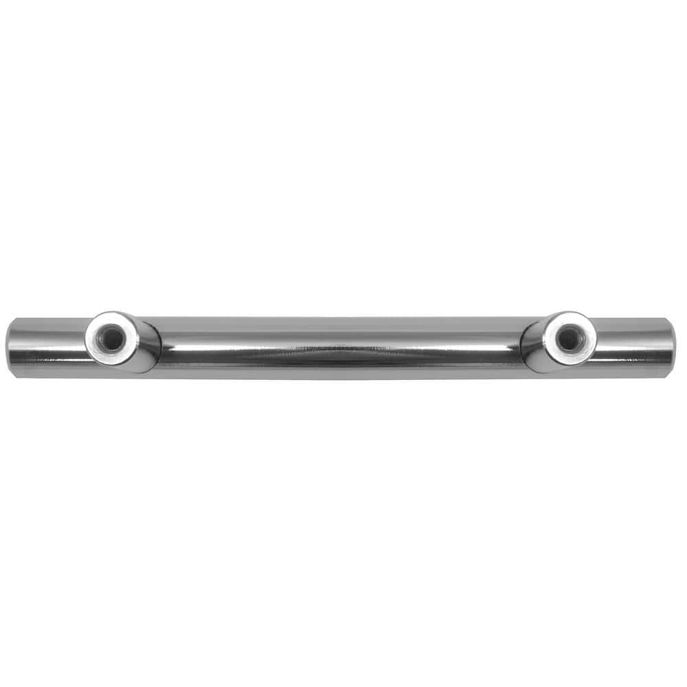 Melrose 7.5 Inch Polished Chrome Cylindrical Bar Pull Set