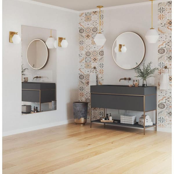 Progress Lighting Copeland Collection 10 in. 1-Light Brushed Gold Pendant with Etched Opal Glass Shade