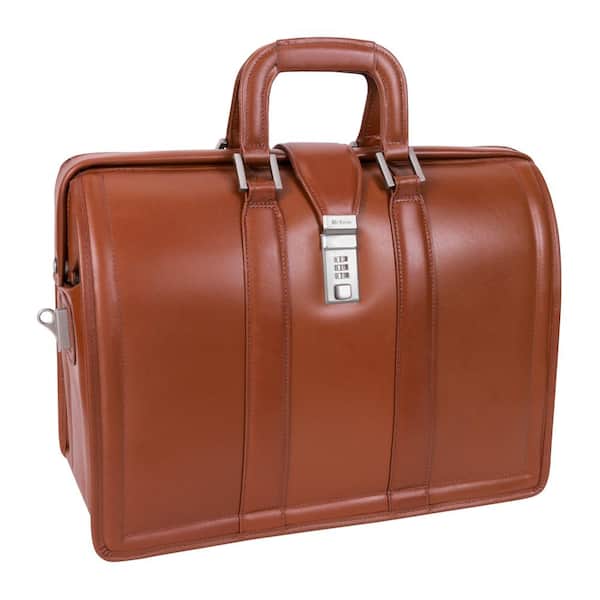 Leather 17 Laptop Briefcase - Alessandria - Domini Leather