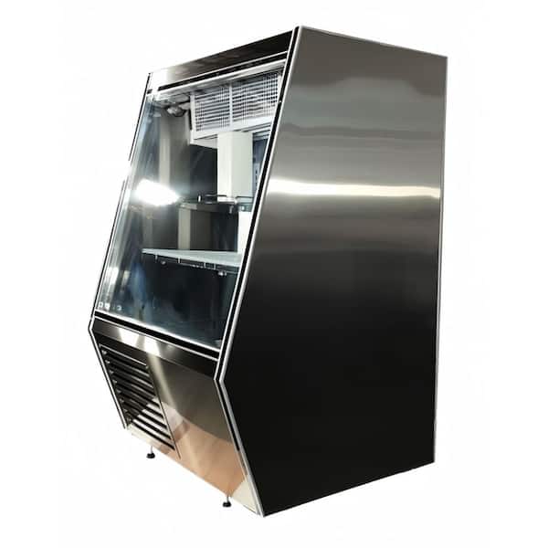 36  in. 16.5 cu. ft. Commercial Seafood and Raw Meat Refrigerated Display Case, NSF Certified, Stainless Steel