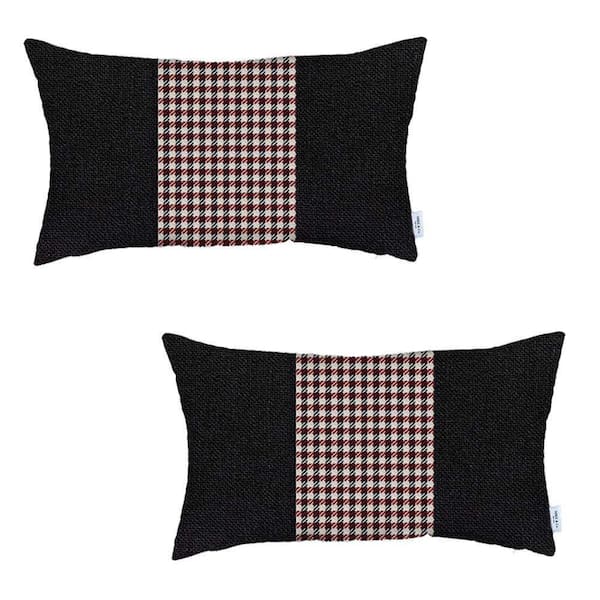 MIKE & Co. NEW YORK Bohemian Handmade Jacquard Yellow and Black Square  Houndstooth 18 in. x 18 in. Throw Pillow (Set of 4) 50-SET4-947-04-3 - The  Home Depot