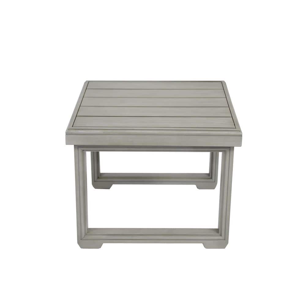 Light Grey 15 in. Square Acacia Wood Outdoor Side Table for Garden, Patio, Backyard price history on PriceWatchPro