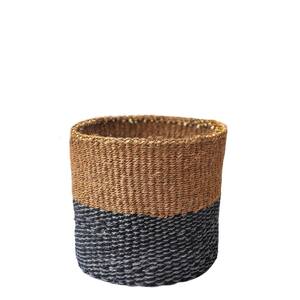 Handwoven Sisal Planter in Sand/Chequered