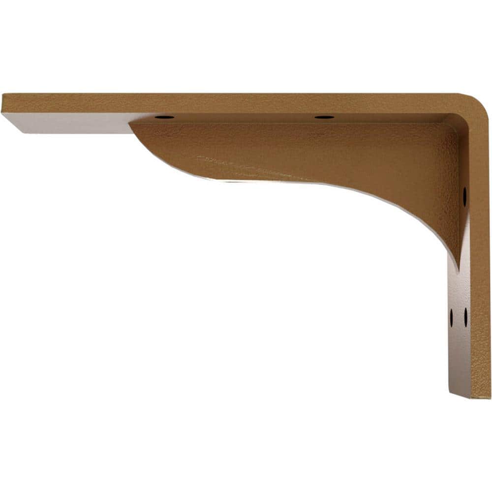 Hammered Gold 3.75" Industrial Steel Bracket for Shelving