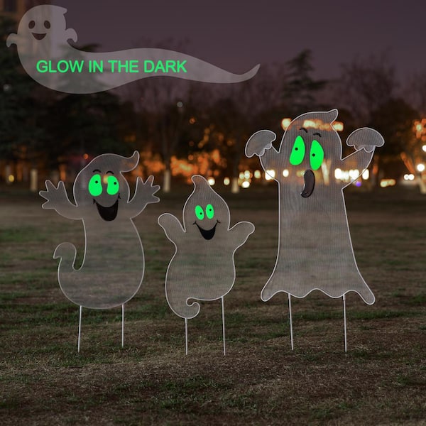 Halloween Glow-in-the-Dark Ghost Decorations