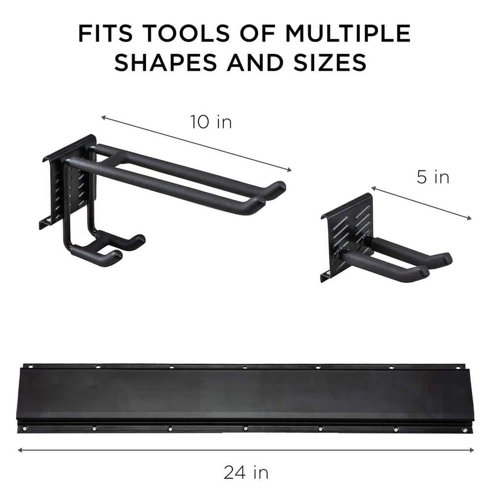 Garage Tool Storage Rack, 8 Piece Wall Mounted Garage Organizer - 3