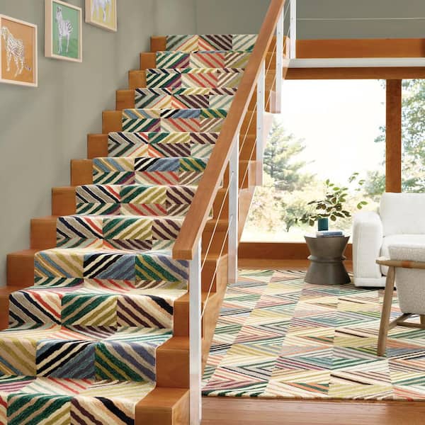 Potter Hand Micro Hooked Wool Multi 5 ft. x 8 ft. Indoor Area Rug