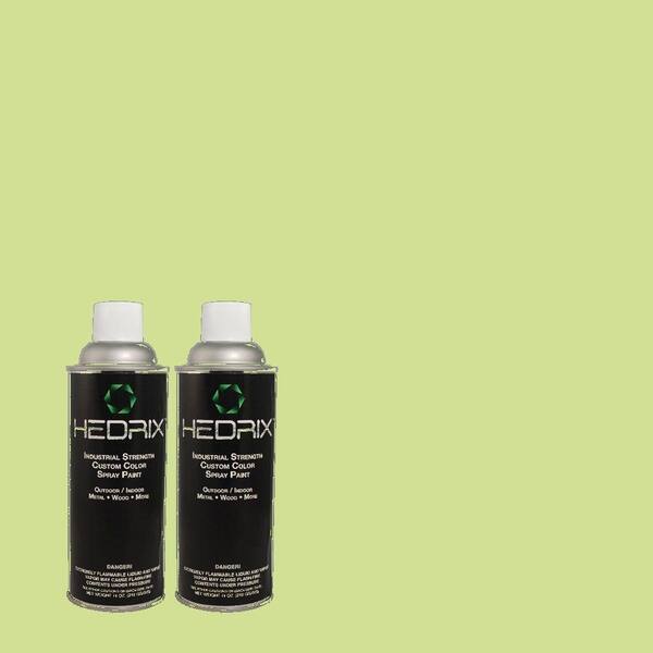 Hedrix 11 oz. Match of 1A59-4 Spring Green Flat Custom Spray Paint (2-Pack)