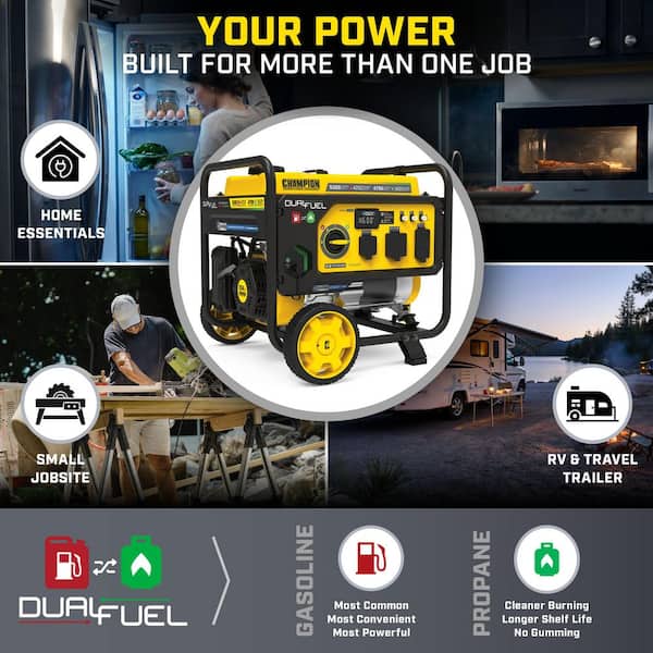 Champion Power Equipment 5300/4250-Watt Recoil Start Dual Fuel