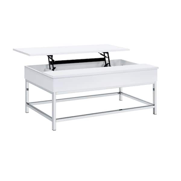 Picket House Furnishings Sienna 48 in. White Rectangle Lift-Top Wood Coffee Table