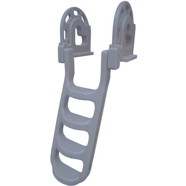 Dock Edge Stand Off Roto Dock 4 Step Ladder, Gray