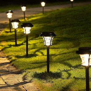 Solar Black Integrated LED Path Light with Waterproof (6-Pack)