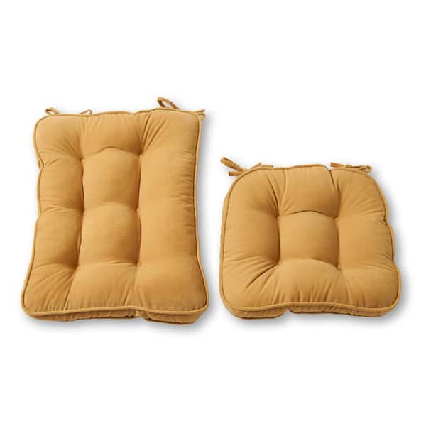Greendale Home Fashions Hyatt Buttercream 2-Piece Rocking Chair Cushion Set