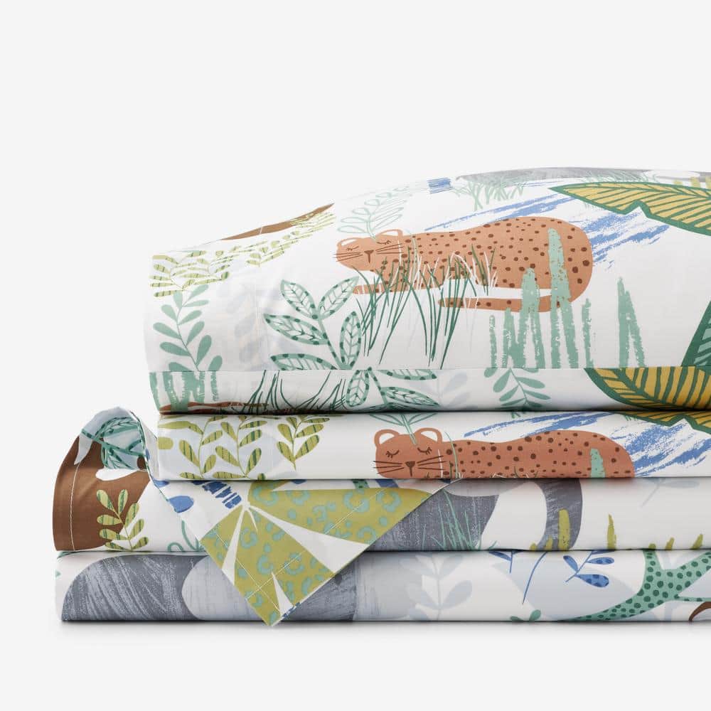 The Company Store Company Kids Jungle White Multi Organic Cotton