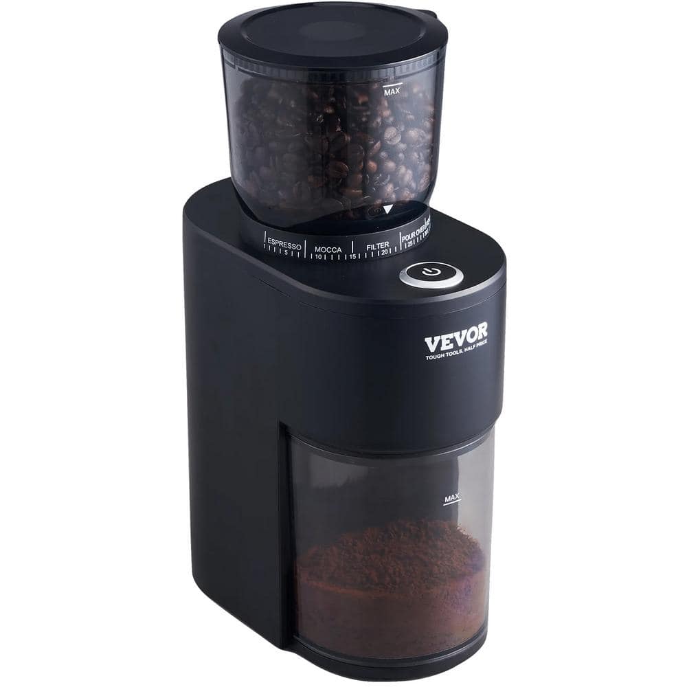VEVOR Conical Burr Grinder, 5.3 oz. 20-Cups Electric Adjustable Burr Mill  with 35-Precise Grind Setting, Coffee Grinder ZDKFYMJJJXS40JRH4V1 - The  Home Depot