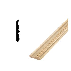 DM sq.cm68D 9/16 in. x 2-1/2 in. Solid Pine Crown Moulding with Dentil Styling