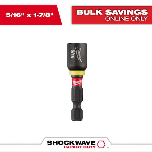 SHOCKWAVE Impact Duty 5/16 in. x 1-7/8 in. Alloy Steel Magnetic Nut Driver (1-Pack)