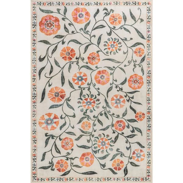 Jaliyah Smart Plus with SplashGuard Area Ivory 9 ft. x 12 ft. Indoor Area Rug