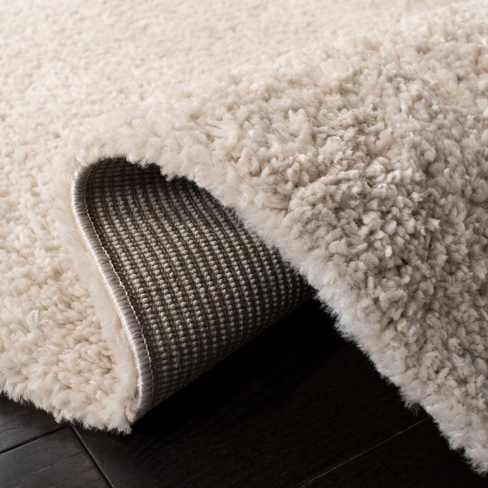 August Shag 900 AUG900 Power Loomed Indoor Area Rug - Beige - 5'3"x5'3" - Safavieh