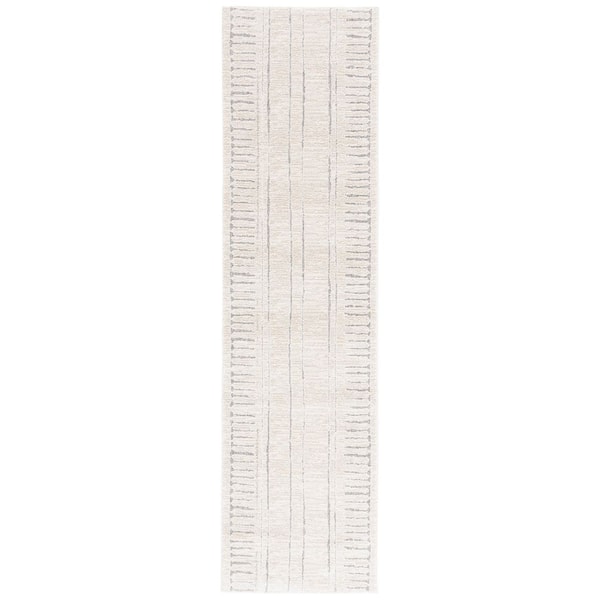 Northport 2 ft. x 8 ft. Ivory/Gray Abstract Runner Rug