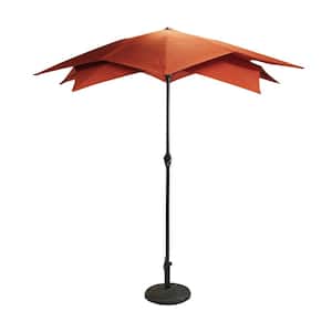 8.85 ft. Market Outdoor Patio Umbrella in Orange Terracotta with Hand Crank