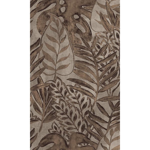 Walls Republic Tropical Allover Brown Non-Woven Paste the Wall Textured Wallpaper 57 sq. ft.