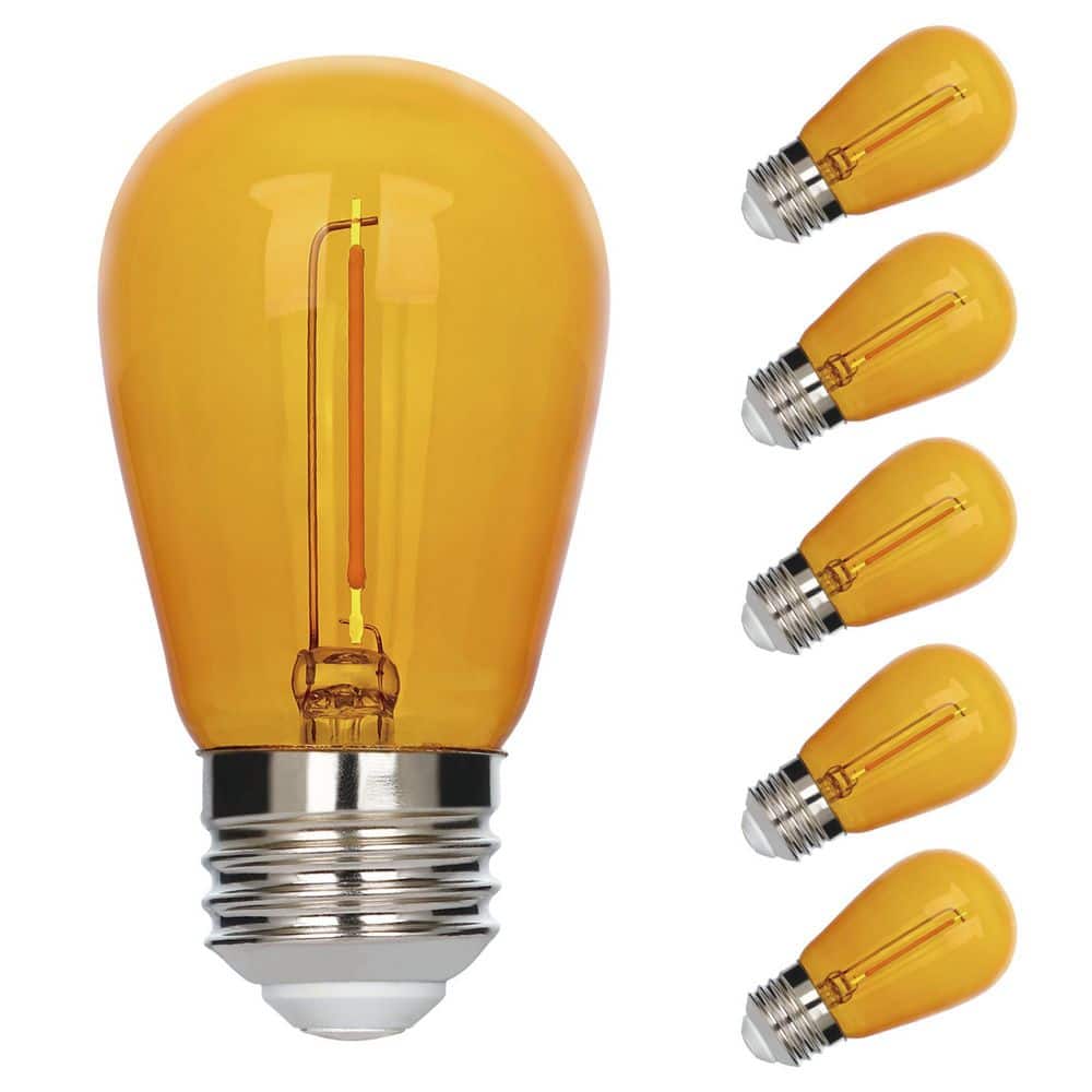 40 Watt Equivalent Yellow S14 Omni Filament LED Light Bulb Medium (E26) Base, (6-Pack) price history on PriceWatchPro