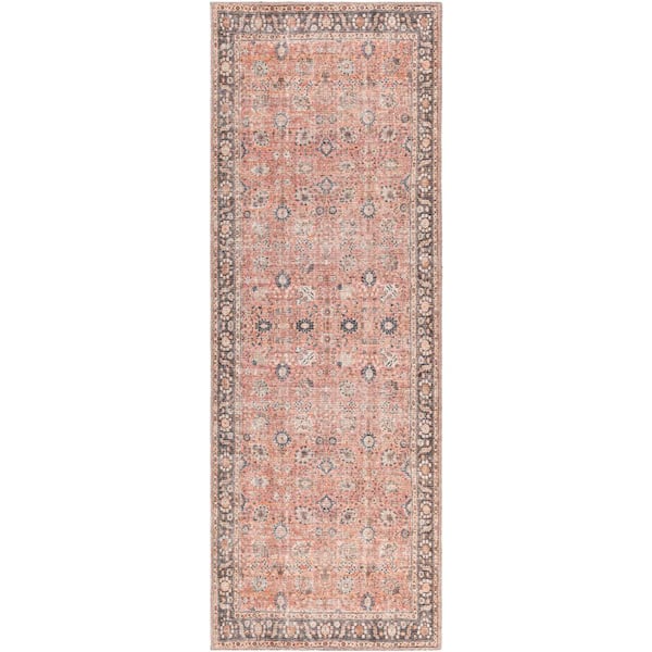 Livabliss Vernon Blush 3 ft. x 10 ft. Indoor Machine-Washable Area Rug