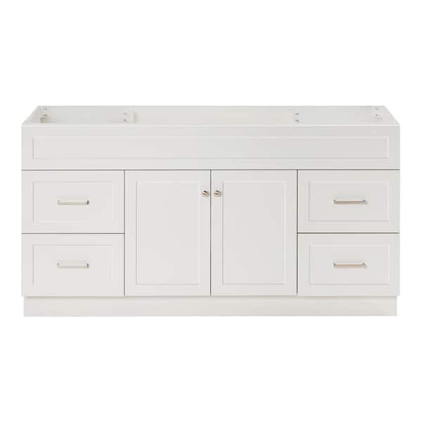 ARIEL Hamlet 66 in. W x 21.5 in. D x 34.5 in. H Single Bath Vanity Cabinet without Top in White