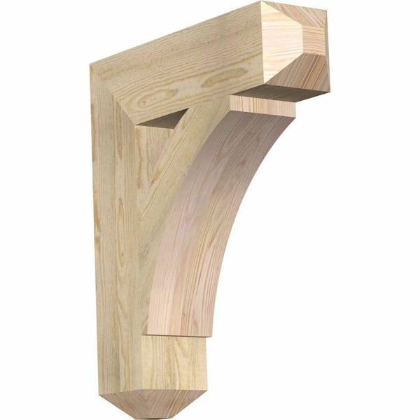 Ekena Millwork 6 in. x 28 in. x 24 in. Douglas Fir Thorton Craftsman Rough Sawn Bracket