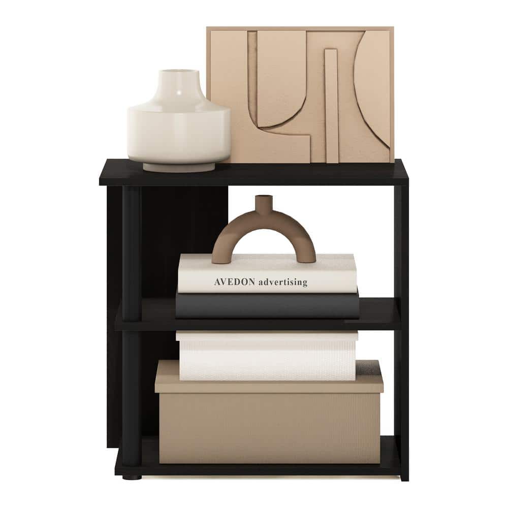 Espresso Black 2-Tier Laminated End Table