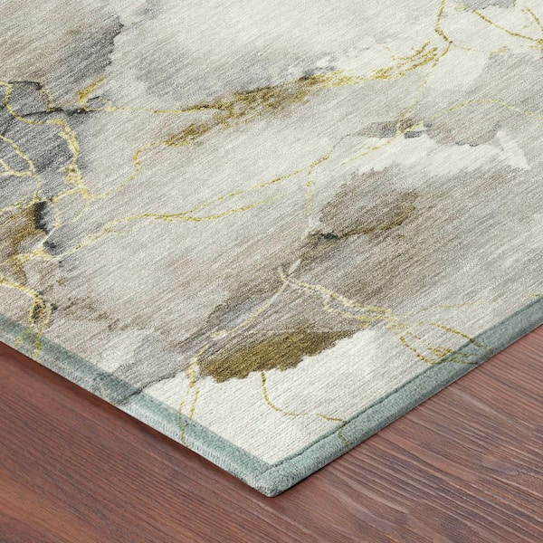 Chantille Machine Washable Indoor/Outdoor Abstract ACN2591 Ivory 9 ft. x 12 ft. Area Rug