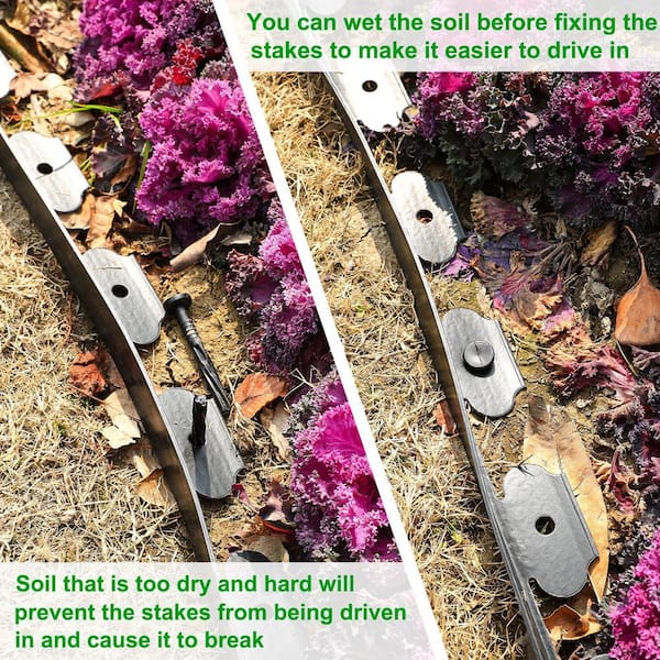 Black Garden Edging Series 100 ft. L x 1.5H x 1.5 in. ft. flexible
