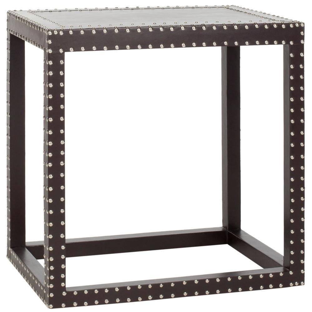 Lena Charcoal Grey 24" Transitional Wood & Metal End Table