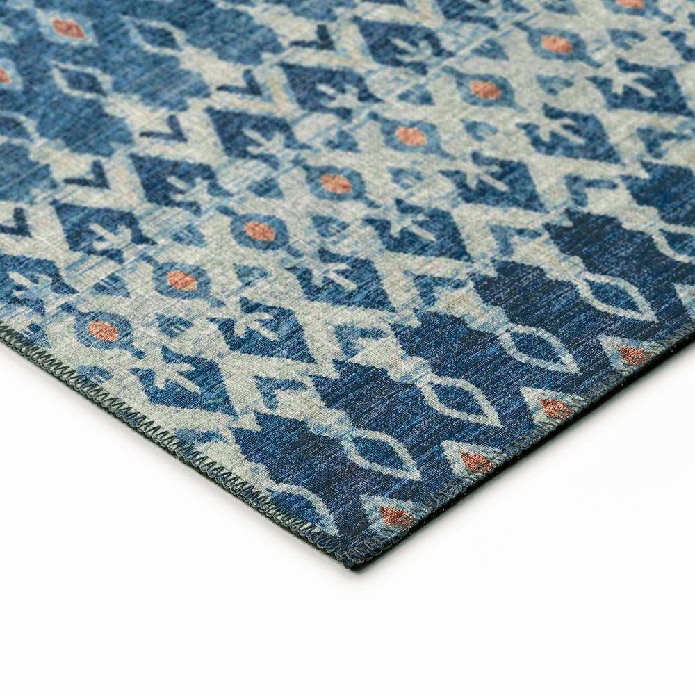 Seaglass Blue Chenille 5' x 7'6" Easy-Care Rectangular Area Rug