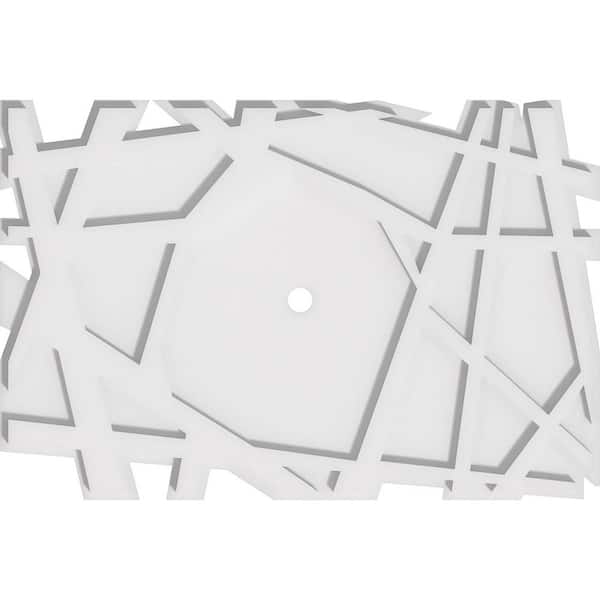 Ekena Millwork 24 in. W x 16 in. H x 1 in. ID x 1 in. P Novo Architectural Grade PVC Contemporary Ceiling Medallion