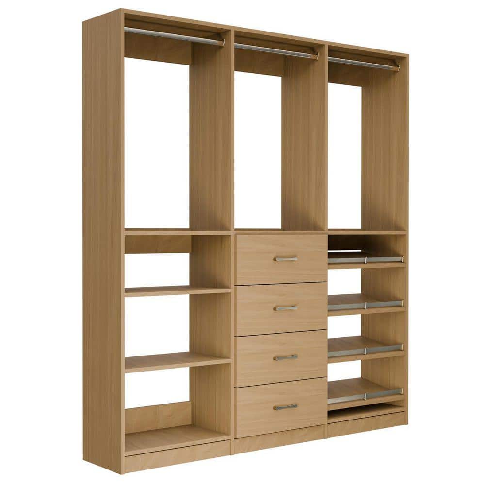 MODULAR CLOSETS Alto Collection 93 in. W Oak Wall Mounted Hang w