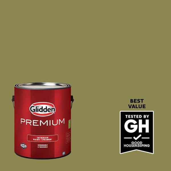 Glidden Premium 1 gal. Bronze Green PPG1114-6 Eggshell Interior Latex Paint