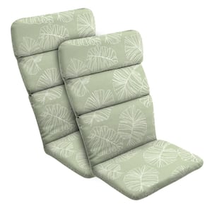 20 in. x 45.5 in. Outdoor Adirondack Cushion in Coastal Green Leaf (2-Pack)