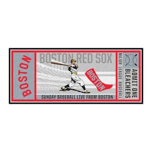 Boston Red Sox Gray 2 ft. 6 in. x 6 ft. Ticket Runner Rug