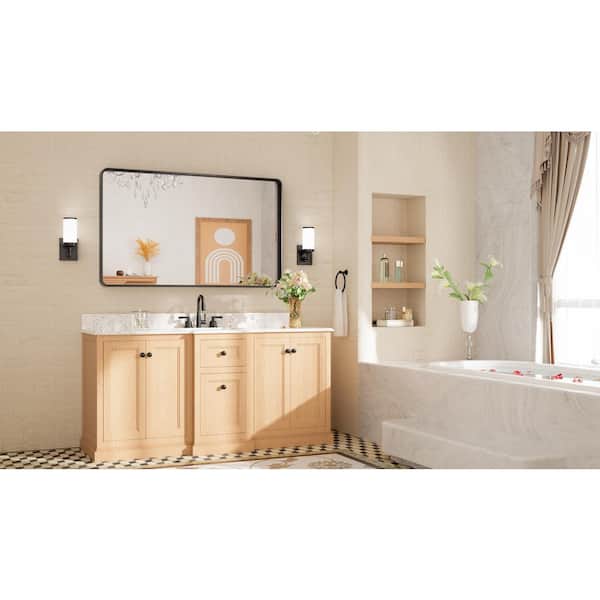 TETOTE 40 in. W x 24 in. H Rectangular Aluminum Framed Wall Mount