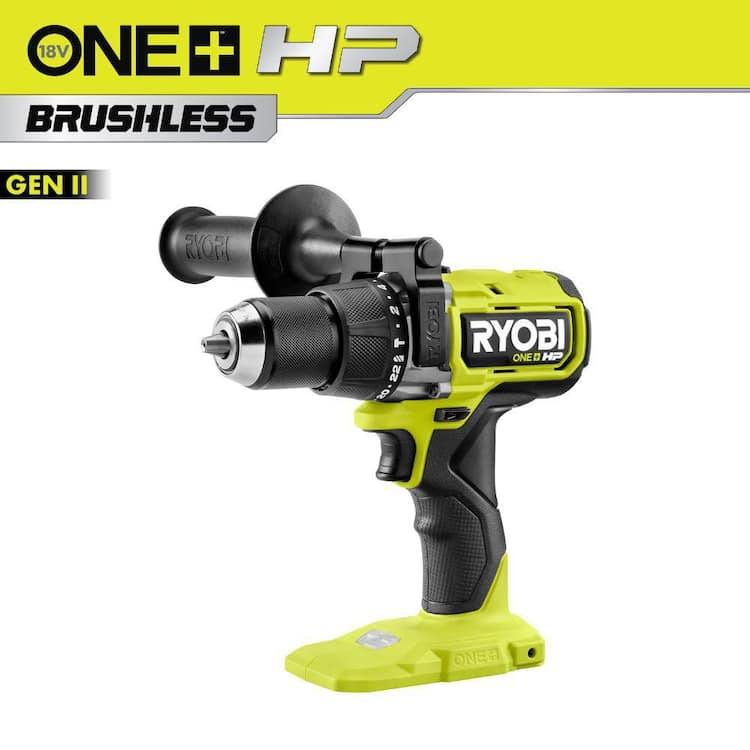 RYOBI ONE+ HP 18V Brushless Cordless 1/2 in. Hammer Drill (Tool Only)