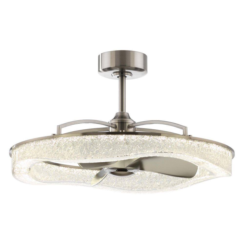 32.7 in. Brushed Nickel Downrod Mount LED Ceiling Fan with Light Kit and Remote Control price history on PriceWatchPro