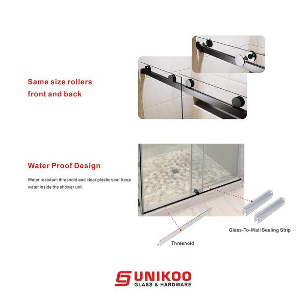 Gordon Glass 3 Inch Brushed Nickel U-Channel With Magnet For Frameless Shower Doors – Fits 1/8” To 1/4” Glass