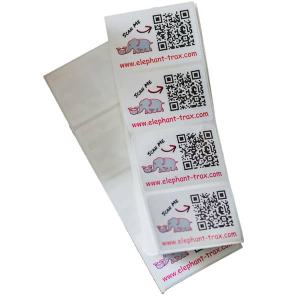 ELEPHANT TRAX 2 in. x 3 in. Unique QR Labels (40-Pack)